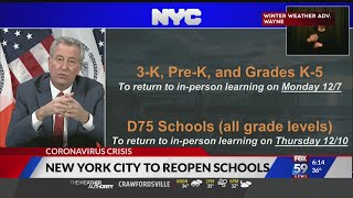 NYC schools taking phased approach to reopening