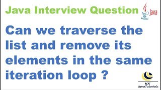 Can we traverse the list and remove its elements in the same iteration loop ?