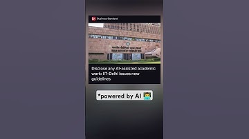 IIT Delhi students need to disclose AI work! 👨‍💻 #iit #iitdelhi #india #ai #chatgpt #tech #jee #modi