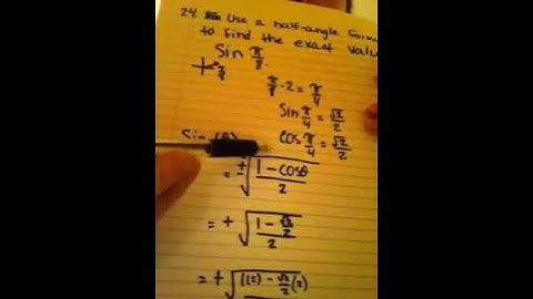 How to find the exact value of sin(pi/8)