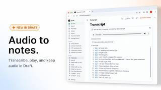 Audio to Transcripts | Draft Markdown Editor by InnoSage