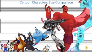 Cartoon Characters Size Comparison