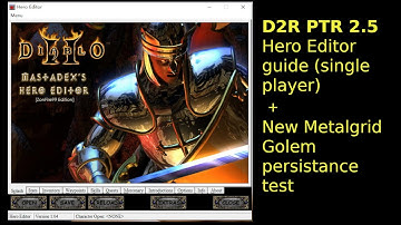 D2R 2.5: How to use Hero Editor: change locale, import or create items + new Metalgrid test