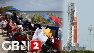LIVE: People gather to watch the NASA's Artemis II mission launch