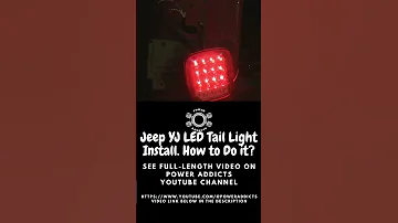 Jeep YJ LED Tail Light Install Poweraddictscrew Ledlights Ledtaillights Jeepyj 