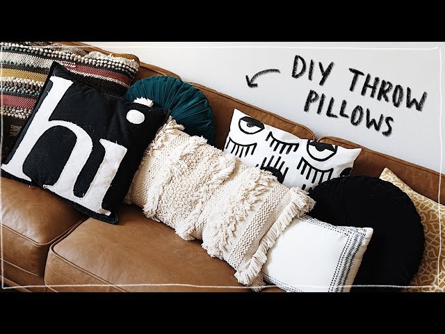 DIY THROW PILLOWS!!! (No Sew) - Super Cute + Aesthetic + Affordable // Lone  Fox 