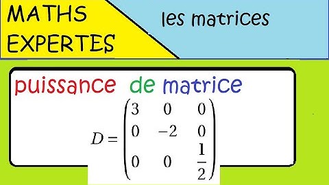 Terminale Maths Expertes- Les matrices - exercice : puissance d