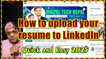 How to Upload Your Resume to LinkedIn Profile | Step-by-Step CV Upload Tutorial