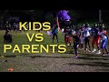 Parents challenge kids in tackling drill