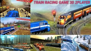 TRAIN RACING GAME 3D 2PLAYER || NEW GAMES 2024 screenshot 5