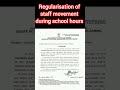 Regularisation of staff movement during school hours #education #school #jammu #schooltime