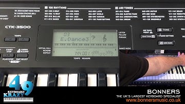 Casio CTK-3500 Keyboard - 50 Dance Music Patterns Part 1/2