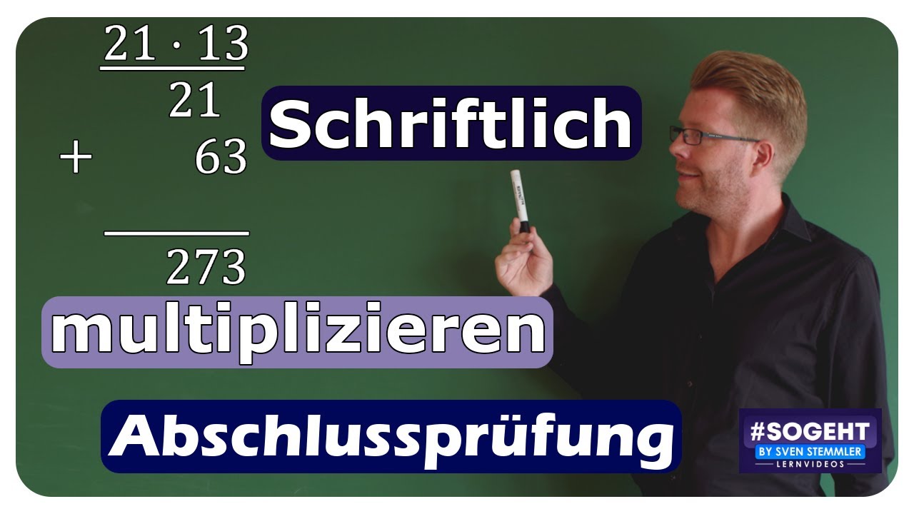 Vorschaubild zum Lernvideo "Schriftliches Multiplizieren für den Hauptschulabschluss: So geht's!"