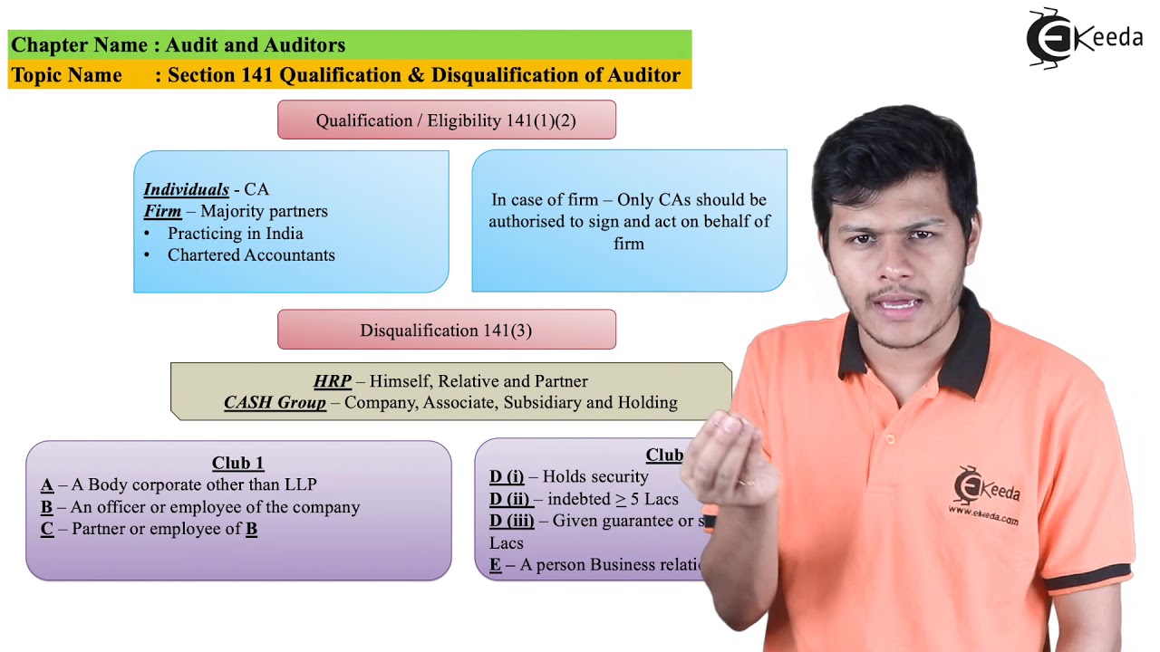 qualification and disqualification of an auditor