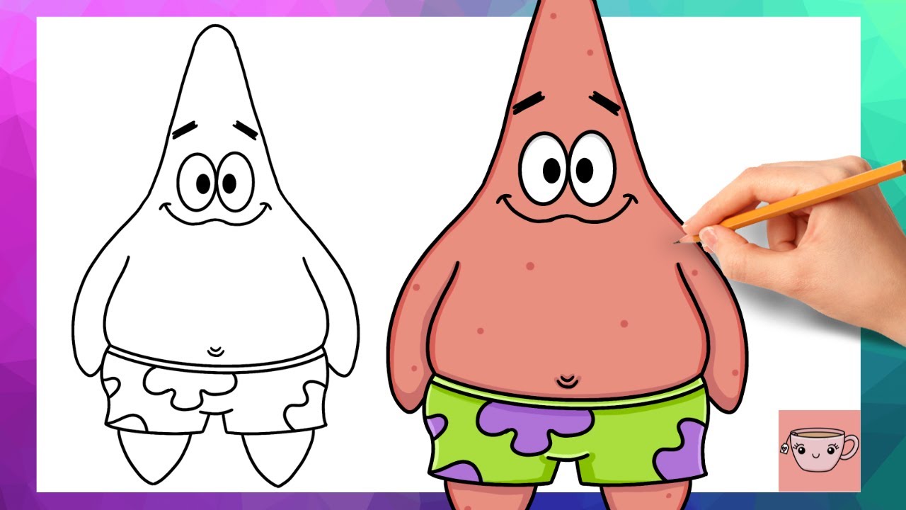 How To Draw Patrick Star from Spongebob Squarepants | Easy Drawing ...