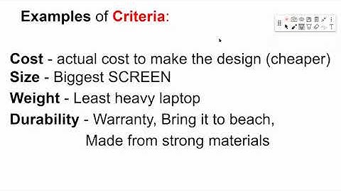 Lesson - Criteria and Constraints