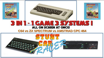 Commodore 64 vs ZX Spectrum vs Amstrad - Stunt Car Racer