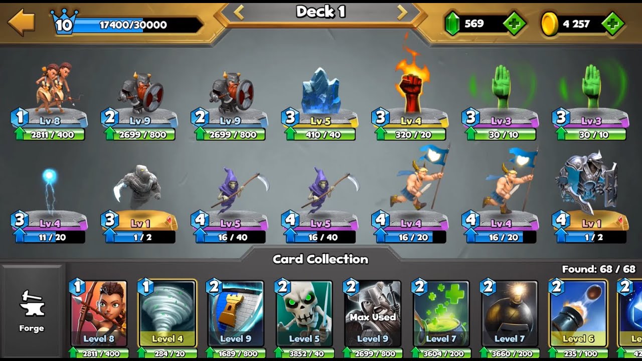 Fastest Way to Increase Trophies | Reaper Rushing Deck - Castle Crush