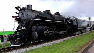 Pacing Southern #4501 2-8-2 Mikado Steam Locomotive (HD)
