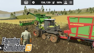 Jhon Deere Combine Harvester & Class Chain Tractor in Farming Simulator 20 | Timelpase #skullgaming