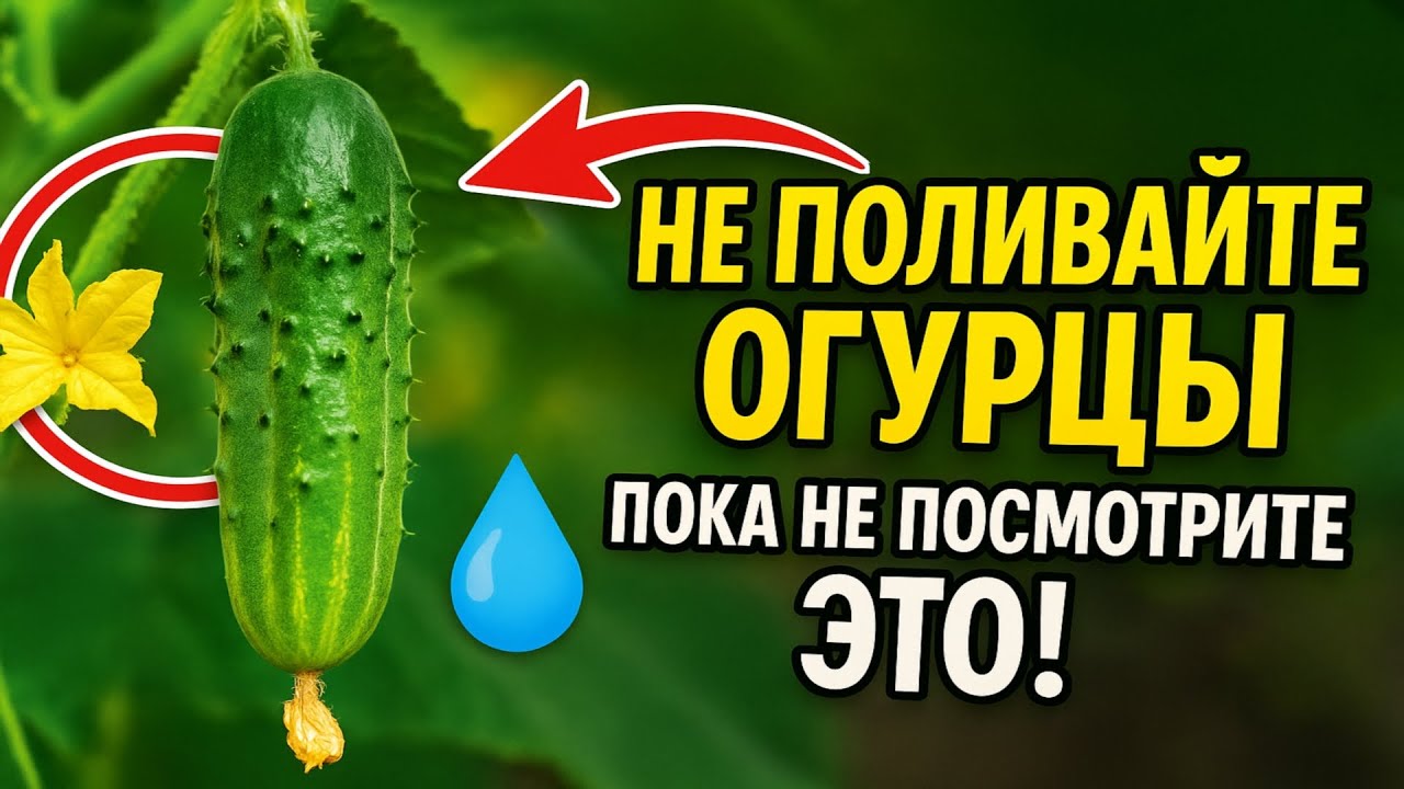 НЕ ПОЛИВАЙТЕ ОГУРЦЫ, пока не посмотрите это! 💧 7 причин, почему у вас одни пустоцветы.