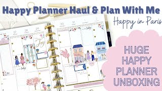 HAPPY PLANNER HAUL & PLAN WITH ME | CLASSIC VERTICAL | HAPPY IN SPRING | UNBOXING SPRING RELEASE