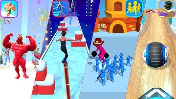 Muscle Rush ⚽ Going Balls 🏈Join & Clash ⚽ High Heels ⚽  Android iOS Mobile Gameplay Walkthrough