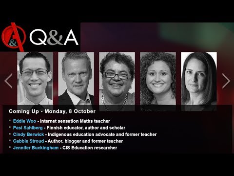 ABC Q&A Promo Clip (8 Oct 2018)