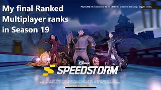 Disney Speedstorm - My final Ranked Multiplayer ranks in Season 19