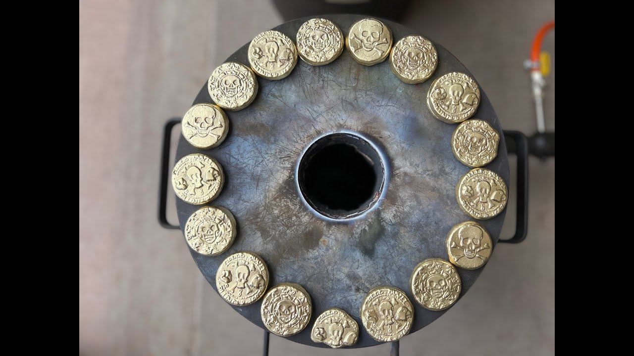 Melting Spent Brass Casings From A Shooting Range & Making Brass