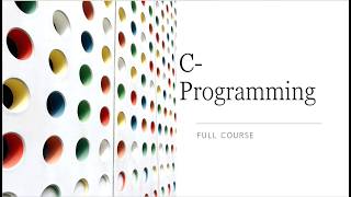 Video 1: Announcement of C programming course.