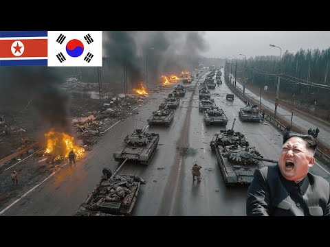 WAR HAS BEGUN!! South Korean K2 tanks broke through the 38th parallel and moving towards Pyongyang