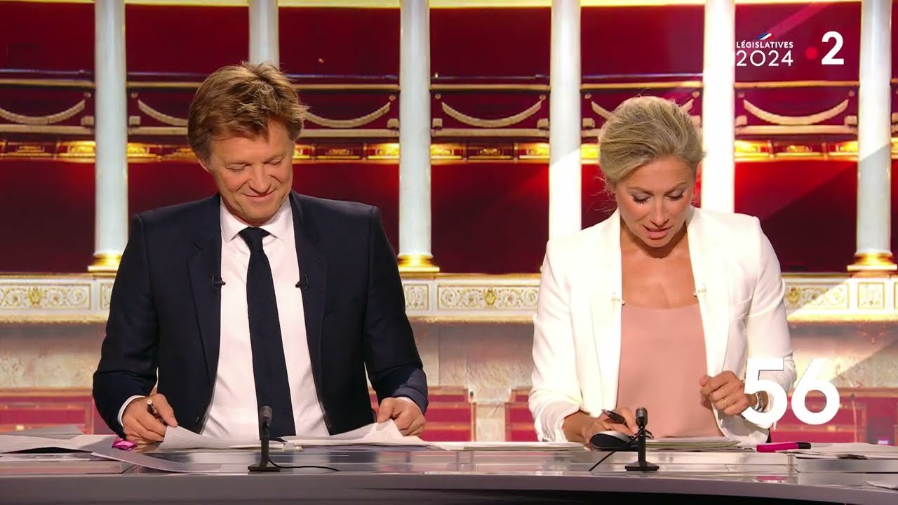 france•2 | Résultats des législatives (1er tour) • Anne-Sophie Lapix, Laurent Delahousse — 30 juin