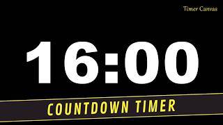 ⏳ 16-Minute Silent Countdown Timer | Cuckoo Alarm & Black Screen