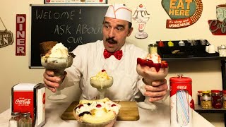 Ice Cream Sundaes At The 1950s Diner (ASMR Role Play)