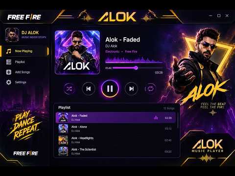 I Made a Alok Edition Music Player Using Python.