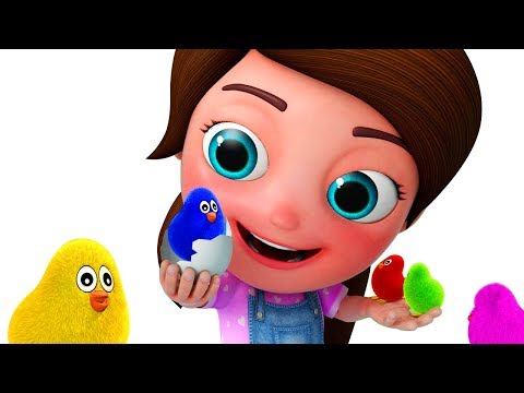 Happy and Snappy Learning Colors with Surprise Eggs and Colorful Chicks | Happy Snappy TV