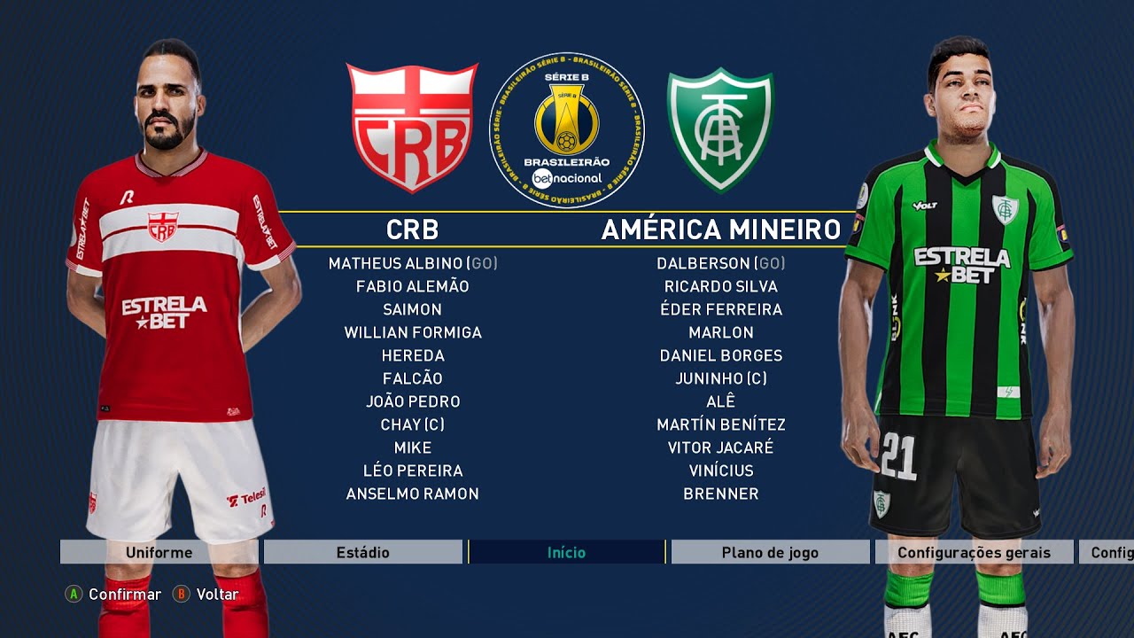 CRB x América MG - Brasileirão B 2024 - 29° Rodada ***SIMULAÇÃO ...