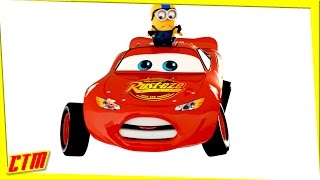 Disney Pixar Cars meet Toy Story Lightning McQueen Minions Buzz Lightyear \& Woody ANIMATION SHORT