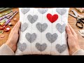 Among All Hearts, Mine Chose You ❤️ | Easy Heart Pillow Sewing#sewing #diy #handmade