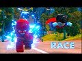 Lego dc villains flash vs superman race justice league