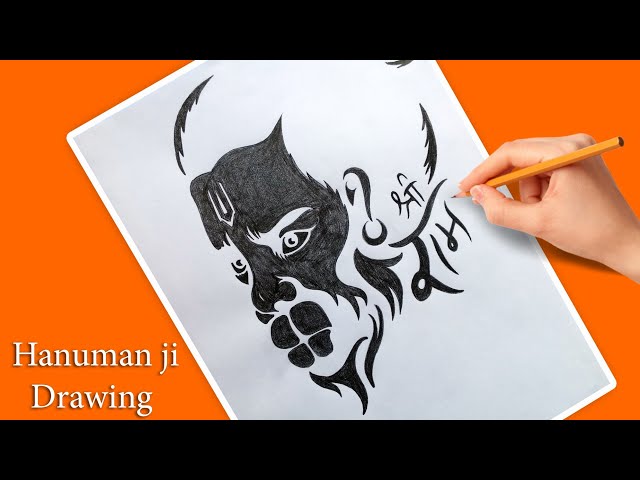 Update 149+ hanuman ji face drawing super hot
