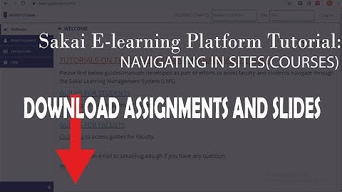 Sakai E-learning Platform Tutorial: Navigating sites (Assignment Download)