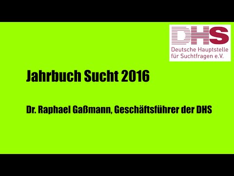 Vorstellung: Jahrbuch Sucht 2016