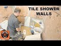 How to Tile a Shower Wall...Vertical 12x24 Porcelain -- by Home Repair Tutor