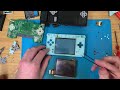 Crimson Red : Black DS Lite Midframe  ( Hinge Repair ) and Touch Screen