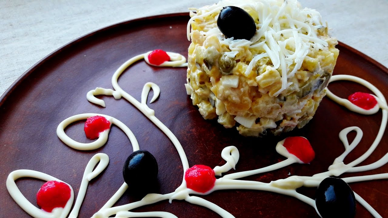 Салат Мясной почти как Оливье. Традиционный Праздничный Рецепт Мясного ...