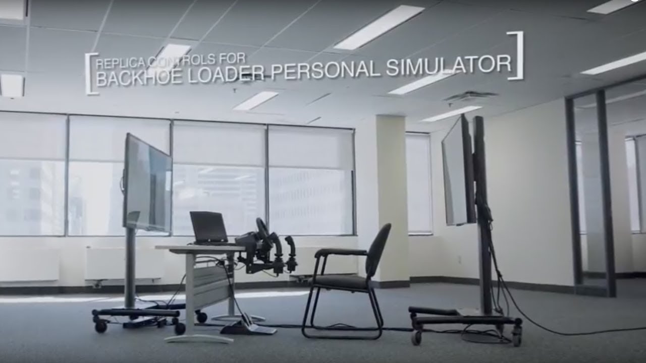 Replica Controls for Backhoe Loader Personal Simulator - YouTube