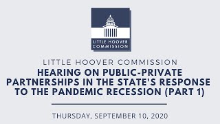 Hearing on Public-Private Partnerships in the State's Response to the Pandemic Recession (Part 1)