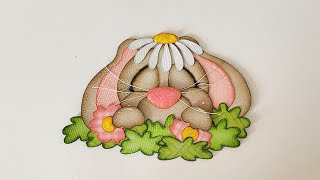 SLEEPING FLOWER BUNNY Paper Piece Process